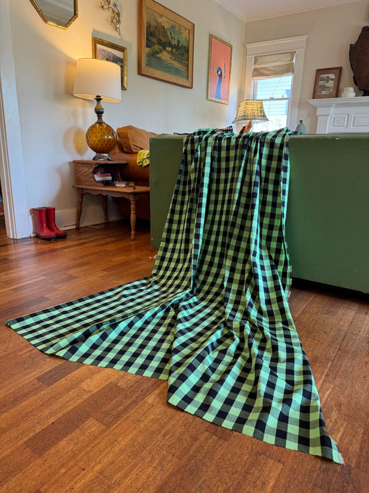 Mint Chip Gingham Fabric