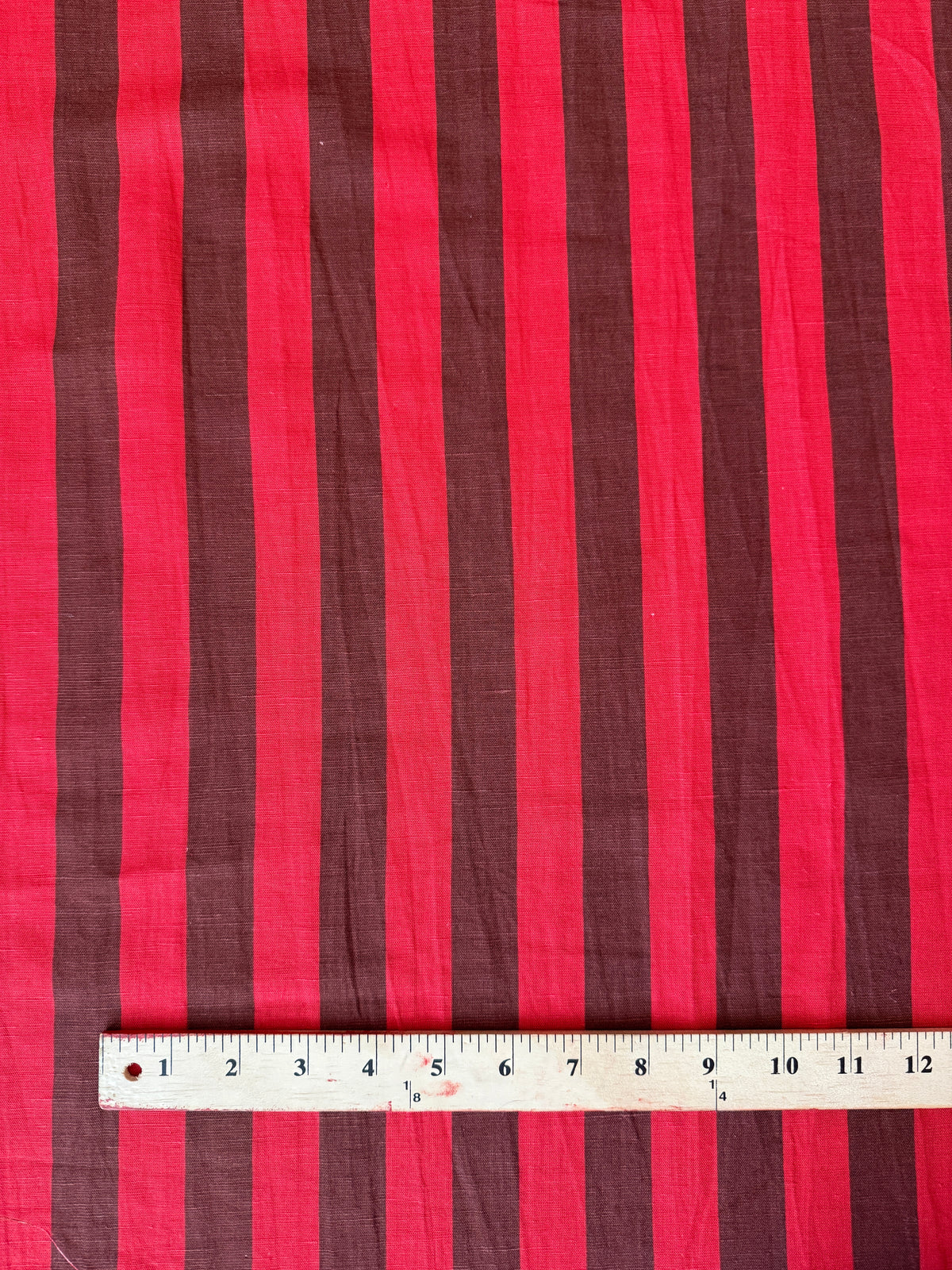 Cherry + Bark Striped Linen Cotton