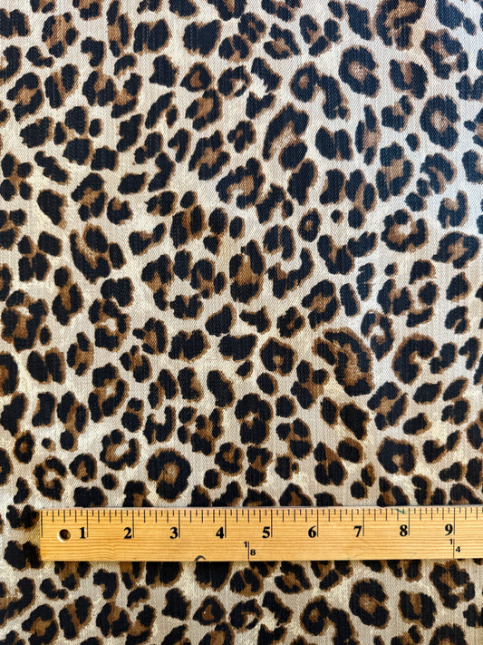 Leopard Denim Fabric