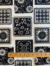 Load image into Gallery viewer, Patchwork Print Black and White Denim
