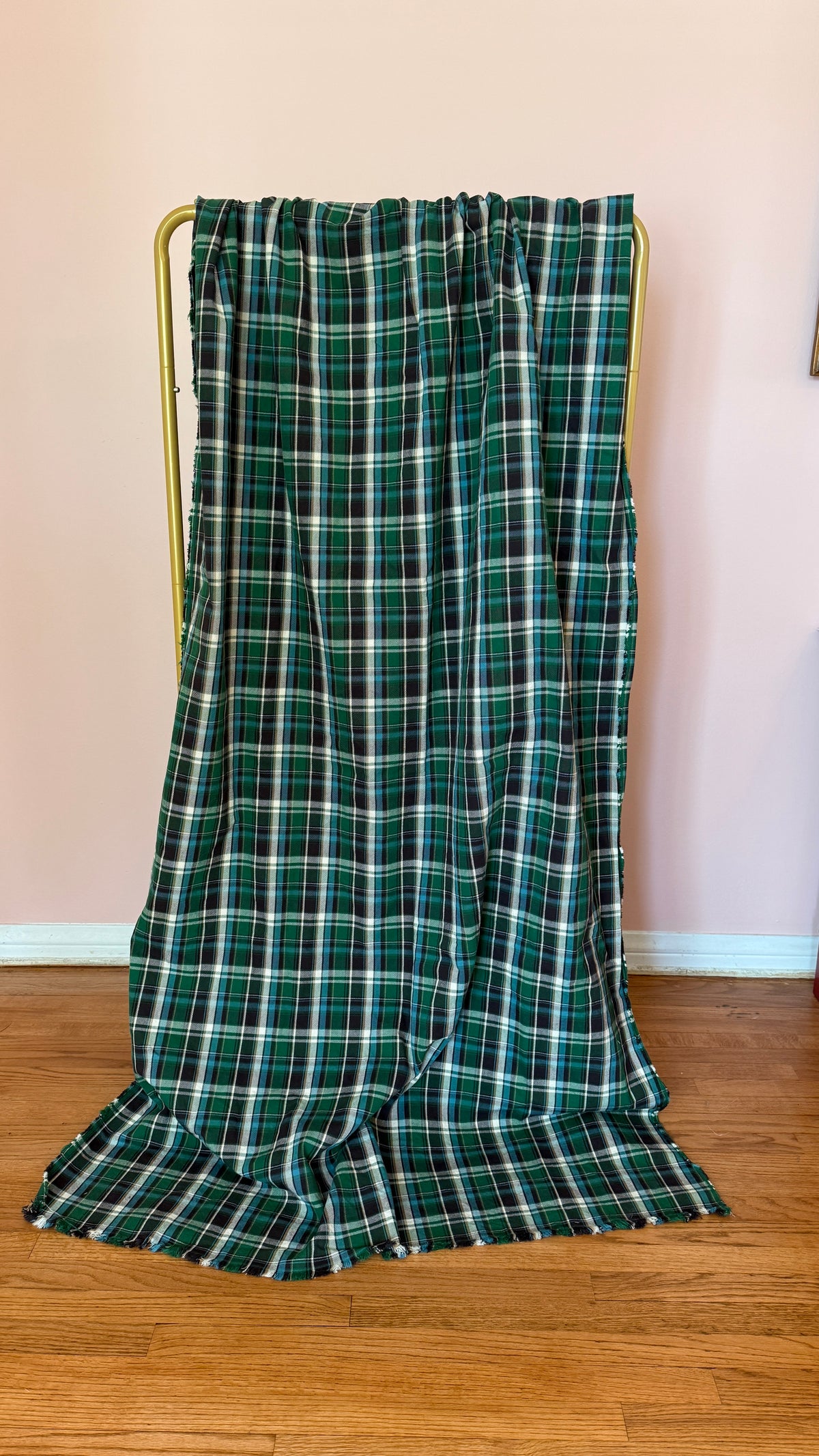 Green and Blue Plaid Denim