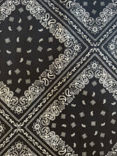 Load image into Gallery viewer, Bandana Print Denim Black and White
