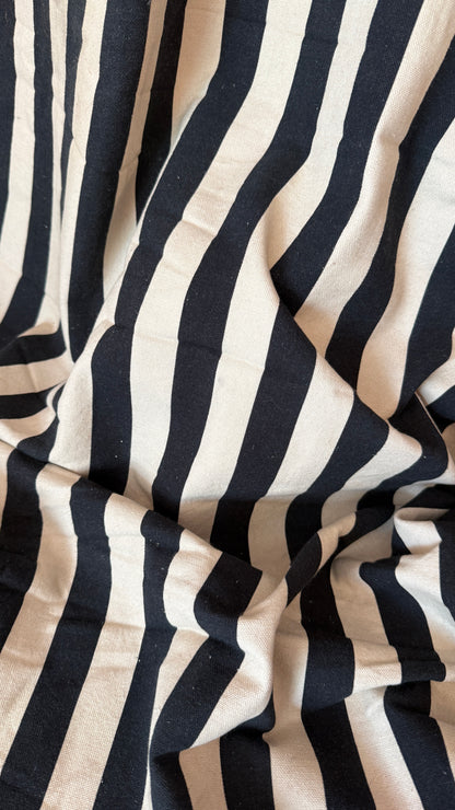 Midnight + Milk Striped Denim