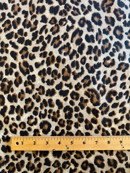 Leopard Denim Fabric