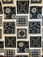 Load image into Gallery viewer, Patchwork Print Black and White Denim
