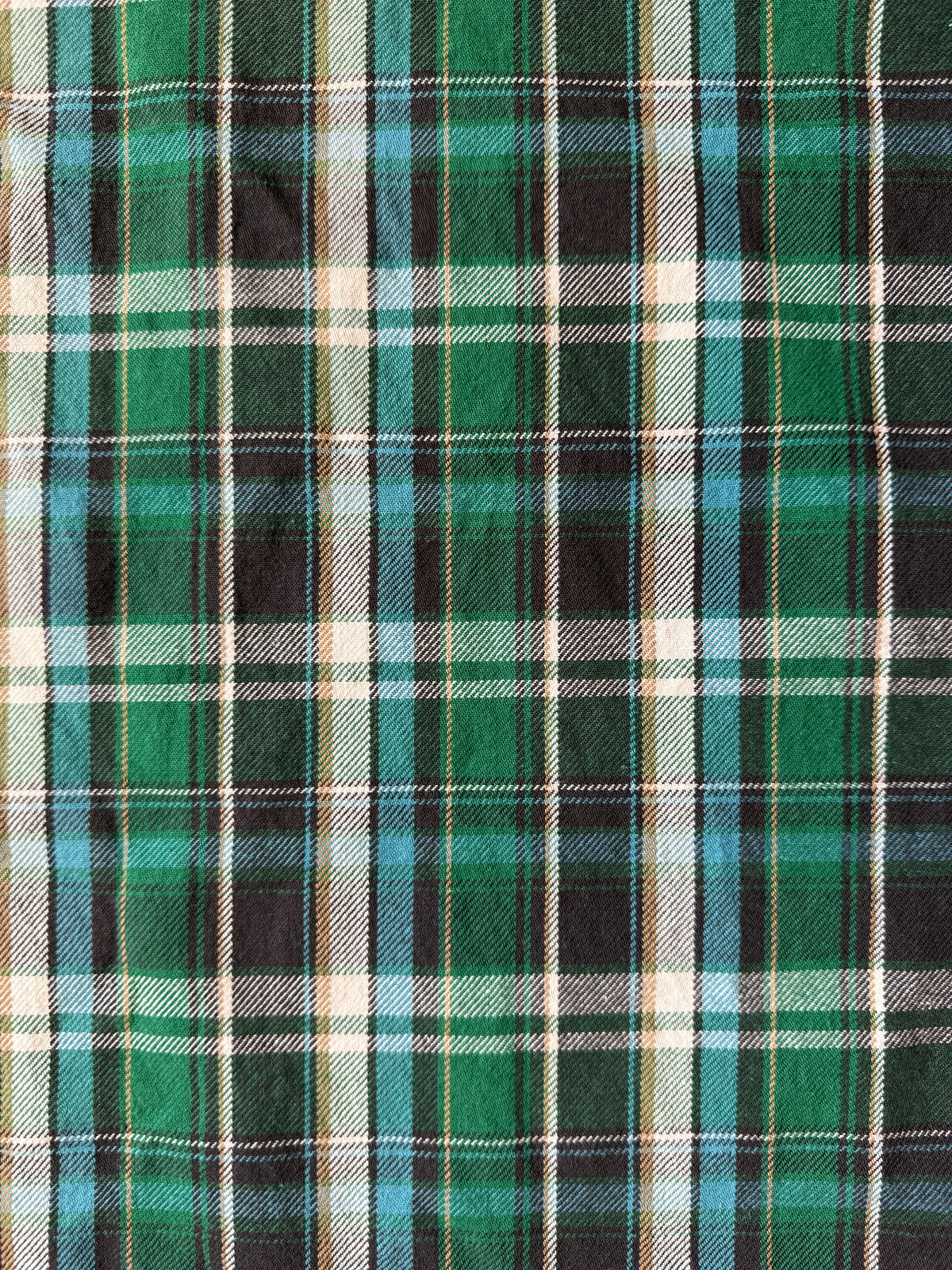 Green and Blue Plaid Denim