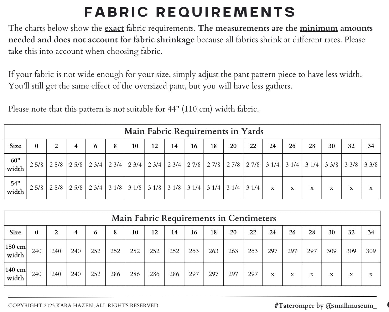 Tate Romper Pattern – Small Museum