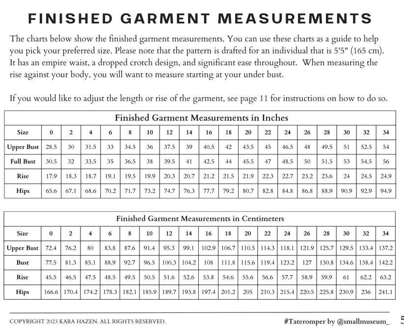Tate Romper Pattern – Small Museum